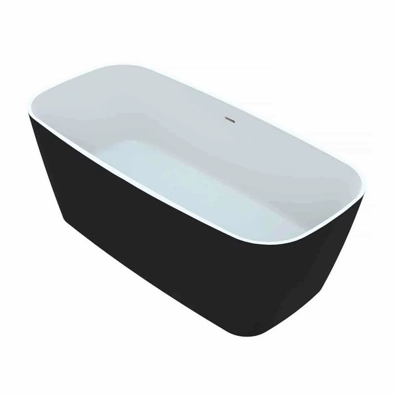 CADA FREESTANDING VOLANS BLACK & WHITE 1510X720X540, FARA PREAPLIN, VENTIL CLICK-CLACK CROM